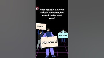What occurs in a minute, twice in a moment, but never in a thousand years?