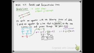 M8A 4 4 Parallel and Perpendicular Lines