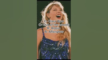 Your Name spelled with Taylor Swift songs pt 1