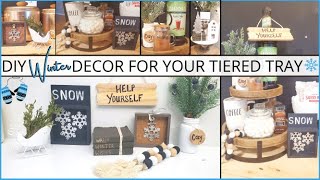 7 WINTER DECOR DIYS 🔵 COCOA/ COFFEE BAR TIERED TRAY WINTER DECOR IDEAS ON A BUDGET Dollar Tree