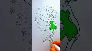 Painting Disney Fairy Tinkerbell #shorts #art #drawing #viral #trending #painting