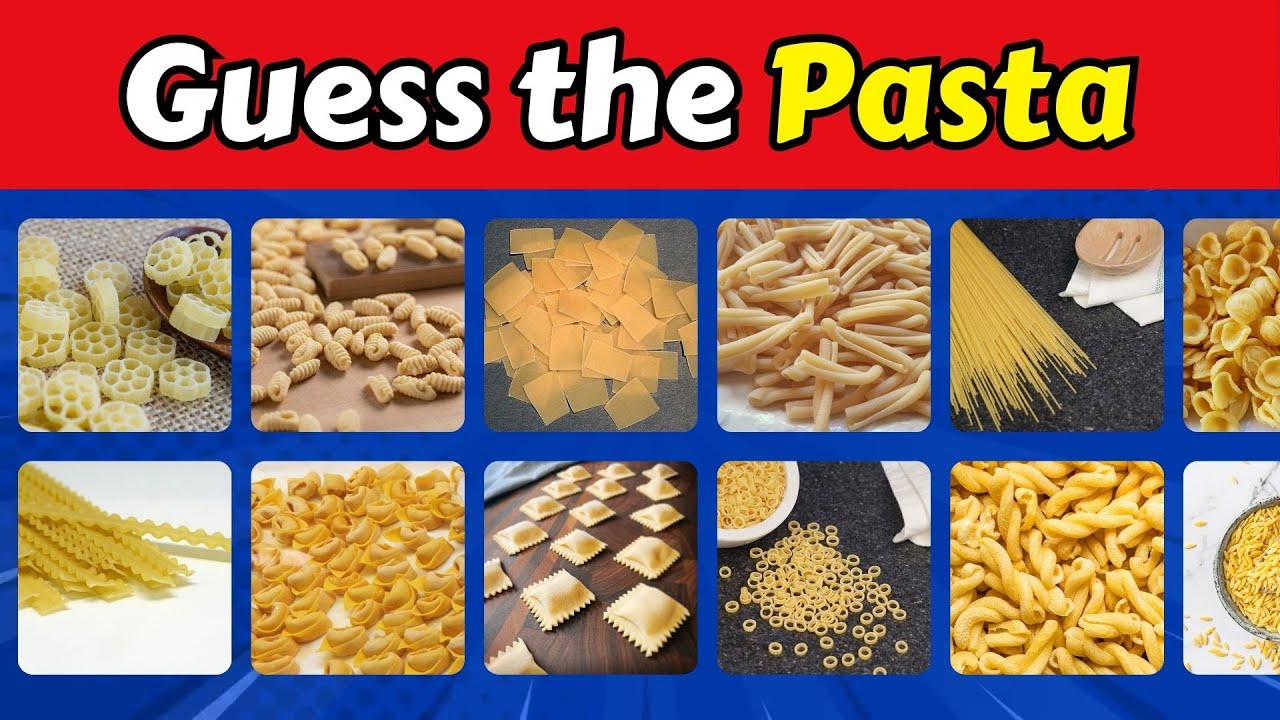 🍝 Guess the Pasta Quiz! | 50 Famous Pasta Shapes Challenge| Are you ...