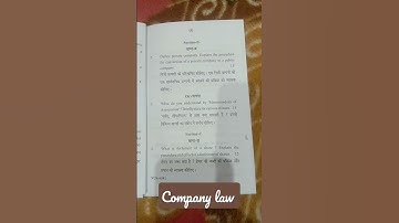 COMPANY LAW B.COM 2 YEAR QUESTION PAPER FOR PRIVATE  CCS UNIVERSITY