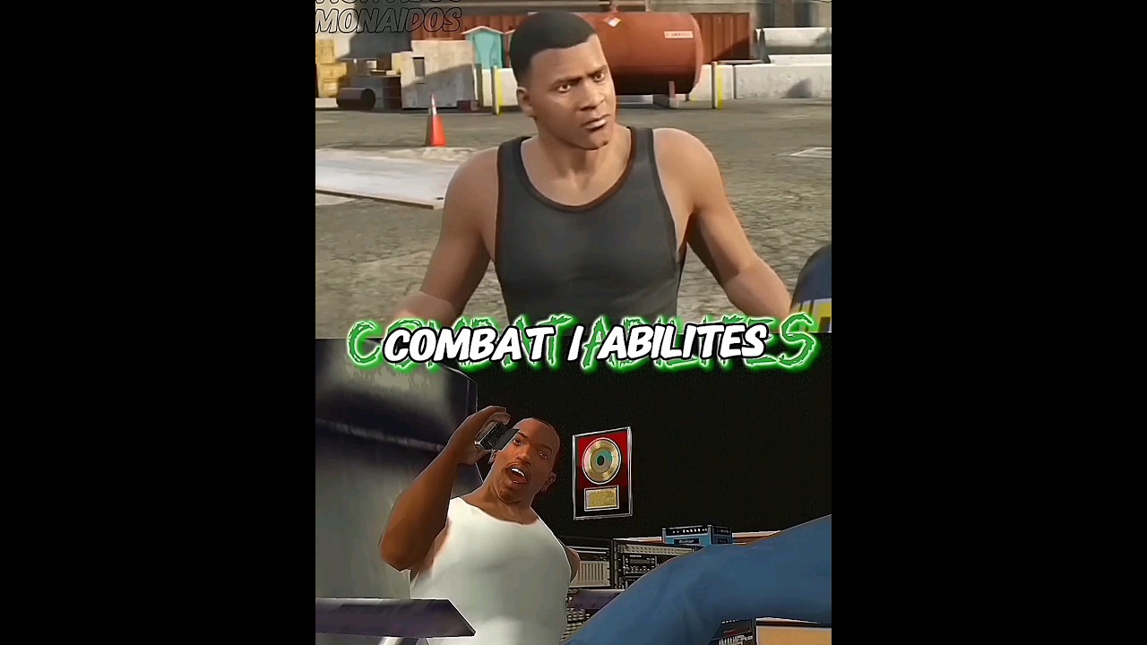 cj (gta sa) vs franklin (gta v) 