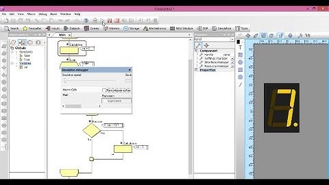 7 SEGMENT DISPLAY COUNT 0 9 ON FLOWCODE