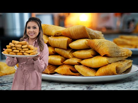 Tamales rojos with chile colorado beef filling, from the video