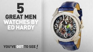 Top 10 Ed Hardy Men Watches [ Winter 2018 ]: Ed Hardy Men's RE-PT Revolution Panther Stainless Steel