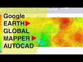 Most easy way to EXTRACT CONTOURS from GOOGLE EARTH directly in AUTO CAD using GLOBAL MAPPER