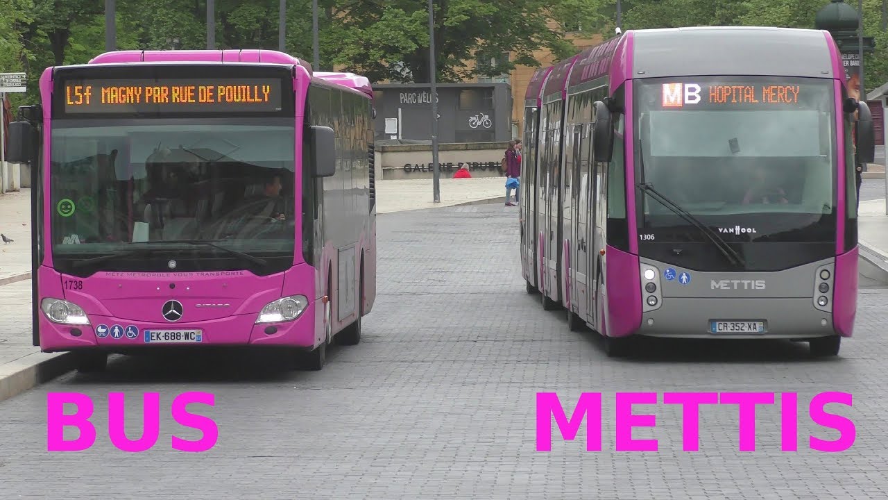 LE MET' Busse & METTIS in PINK, Metz- pink buses & METTIS busway Van Hool - Mercedes - IVECO