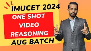 IMUCET 2024 || ONE SHOT REASONING VIDEO CLASSIFICATION, CODING DECODING ||