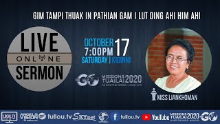 [LIVE SERMON] Miss Liankhoman - Gim tampi thuak in Pathian gam I lut ding | Oct 17, 2020 7:00 pm IST screenshot 1