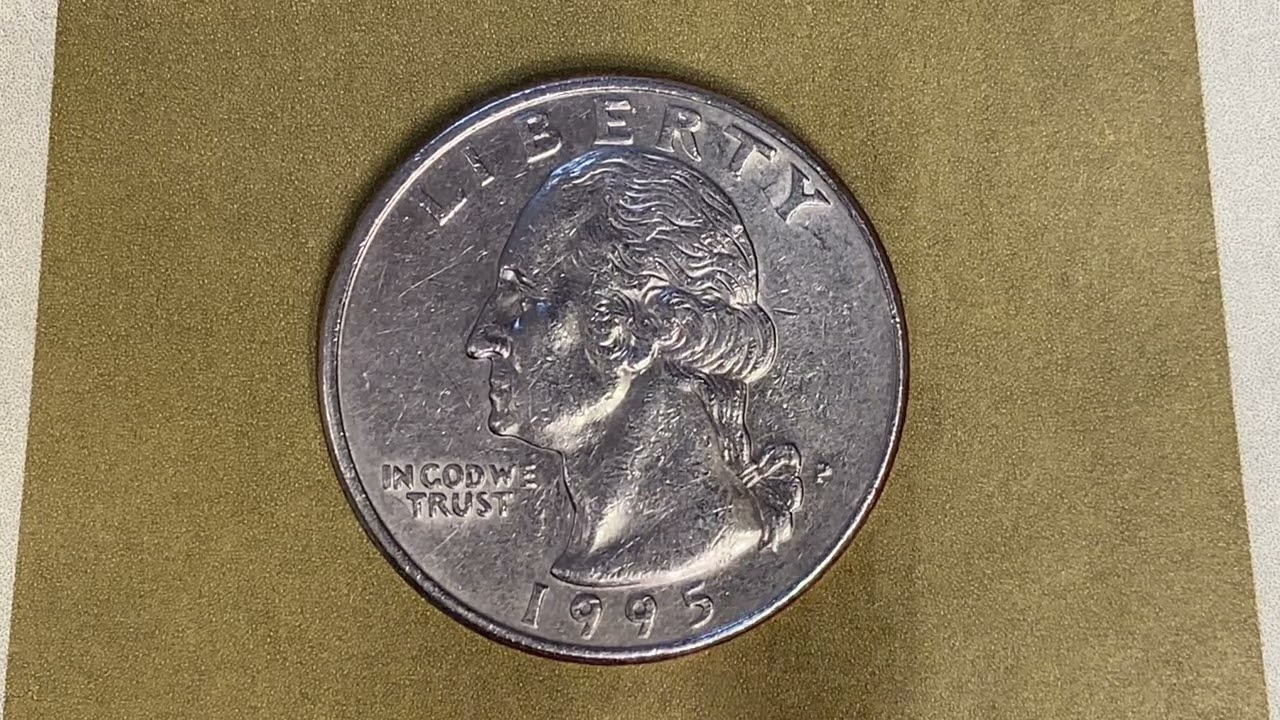 1995 P WASHINGTON QUARTER | 91.67% COPPER & 8.33% NICKEL | DIAMETER: 24.3 mm | WEIGHT: 5.67 grams