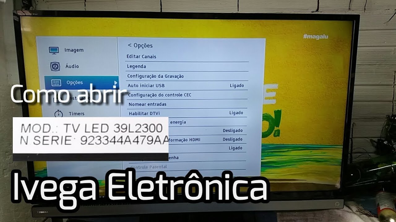 How to open Toshiba LED TV 39L2300 - YouTube