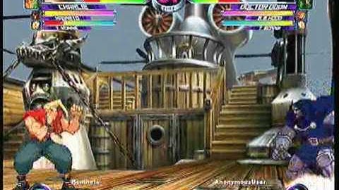 MvC2 Online (360): Brett (Cha/Mag/Tron) vs Anonymous Usar (Doom/Hood/Tron) 1 .:11.27.09:.