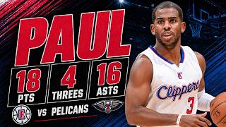 Chris Paul 18 pts 4 threes 16 asts vs Pelicans 14/15 season
