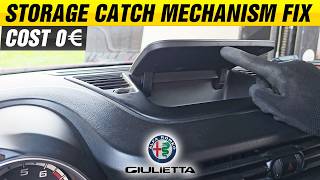 DIY ALFA GIULIETTA STORAGE COMPARTMENT CATCH MECHANISM FIX