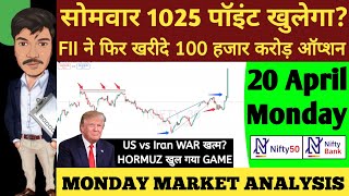 MONDAY 20 APRIL 2026 | GAP UP & GAP DOWN | NIFTY PREDICTION FOR TOMORROW | BANKNIFTY ANALYSIS MARKET
