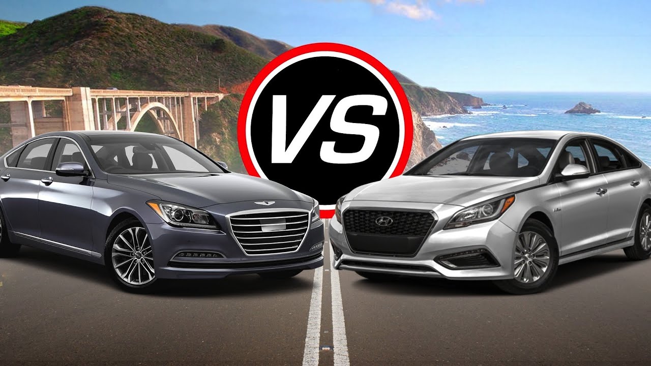 2016 Hyundai Genesis V6 Vs Sonata Hybrid Spec Comparison You 2016 Hyundai Genesis V6 Vs Sonata Hybrid Spec Comparison