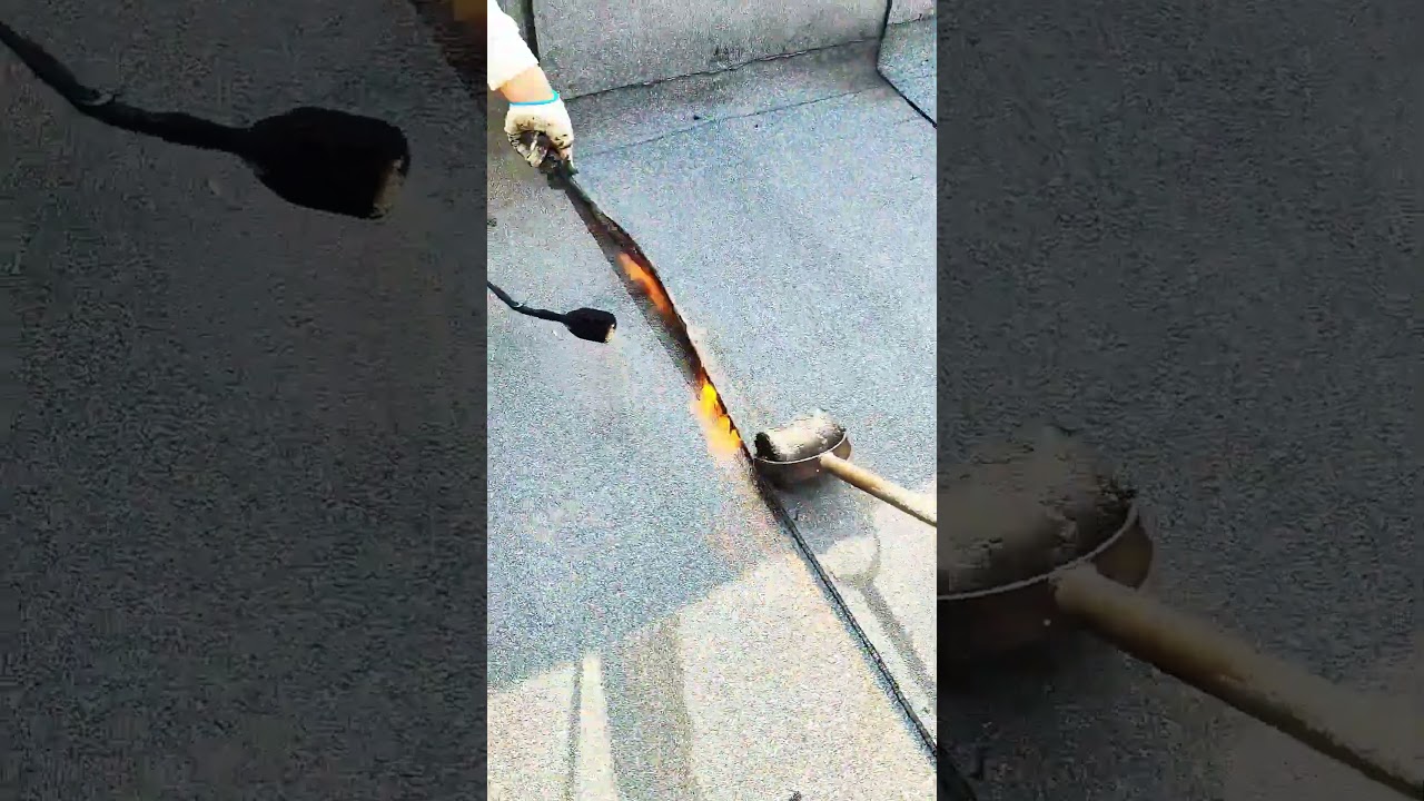 Torch-applied membrane waterproofing