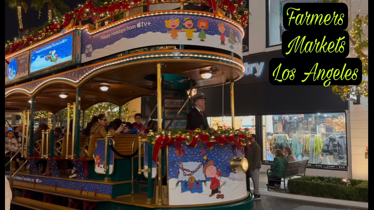 Walking in Holidays Farmers Market Los Angeles - YouTube