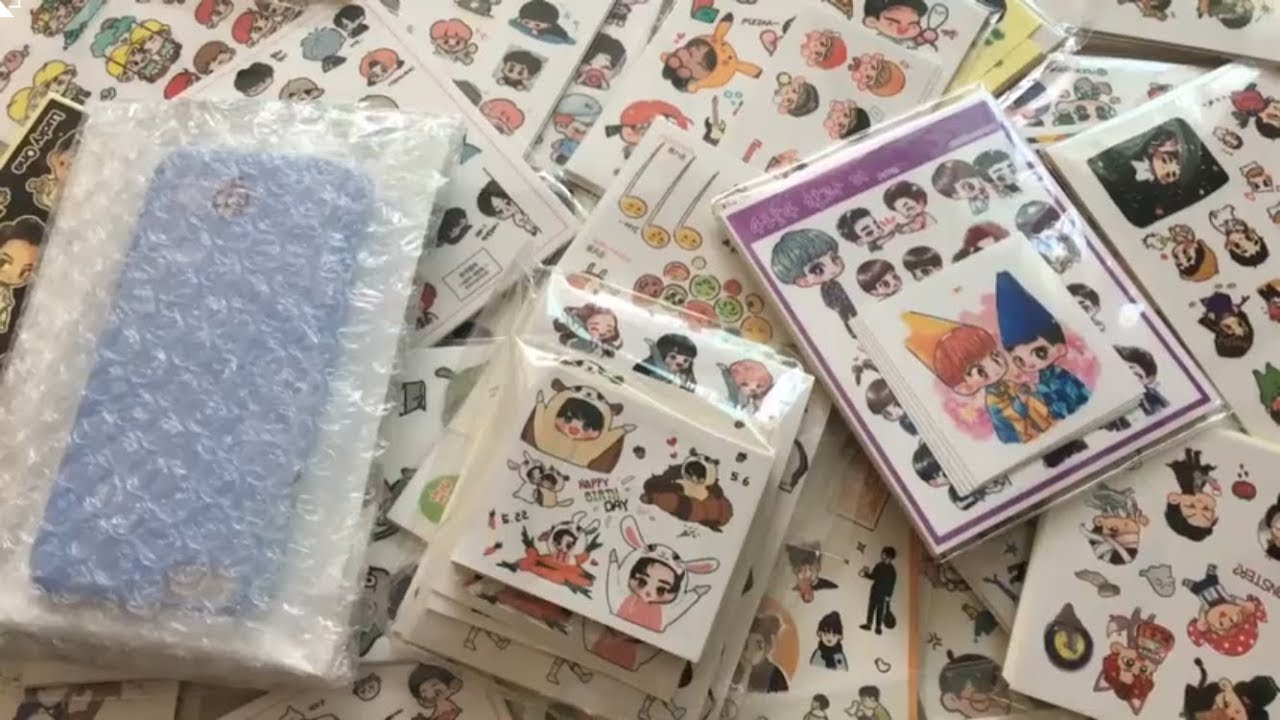 EXO FANART STICKERS AND PHONECASE