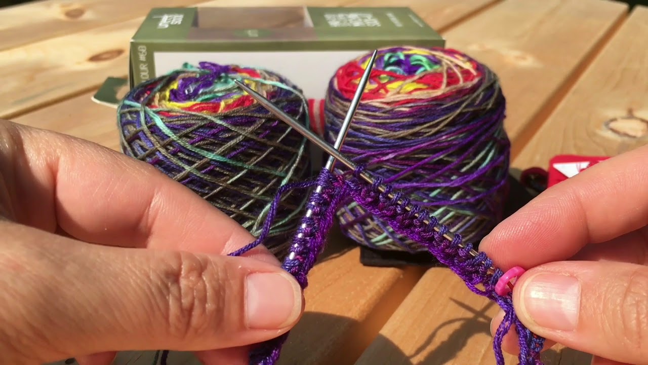 HOW I KNIT on 9 inch circular knitting needles in a round