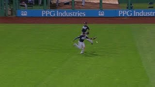 ATL@PIT: Marte doubles on fielding error by J. Upton