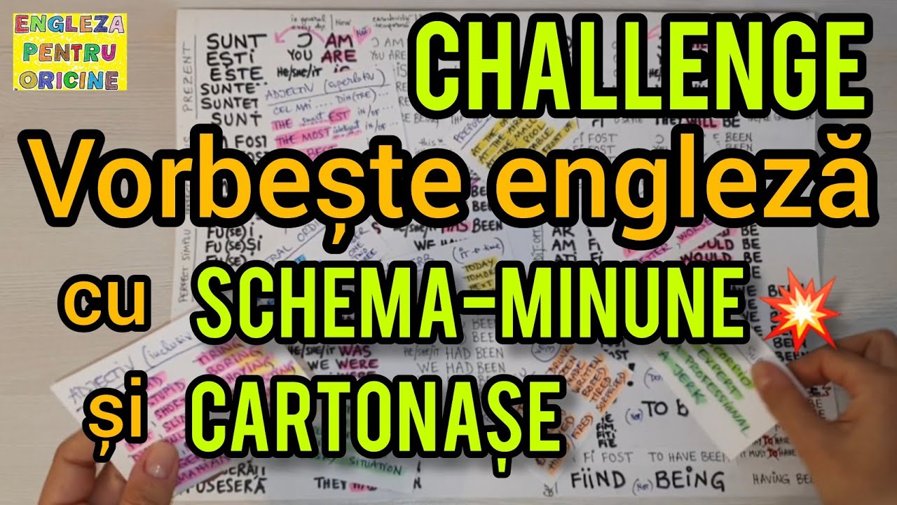 Lecţia # 248 – Challenge! 👊 vorbeşte engleză 🗣🇬🇧🇺🇸 într-o lună cu schema-minune 💥 + cartonaşe 🟥🟧🟨🟩🟦