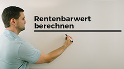 Rentenrechnung, Kapitalauf-/abbau, Tilgungsplan ...