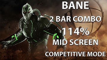 Injustice 2: Bane 2 bar 1141 damage mid-screen combo. 14 hits. (Competitive mode)