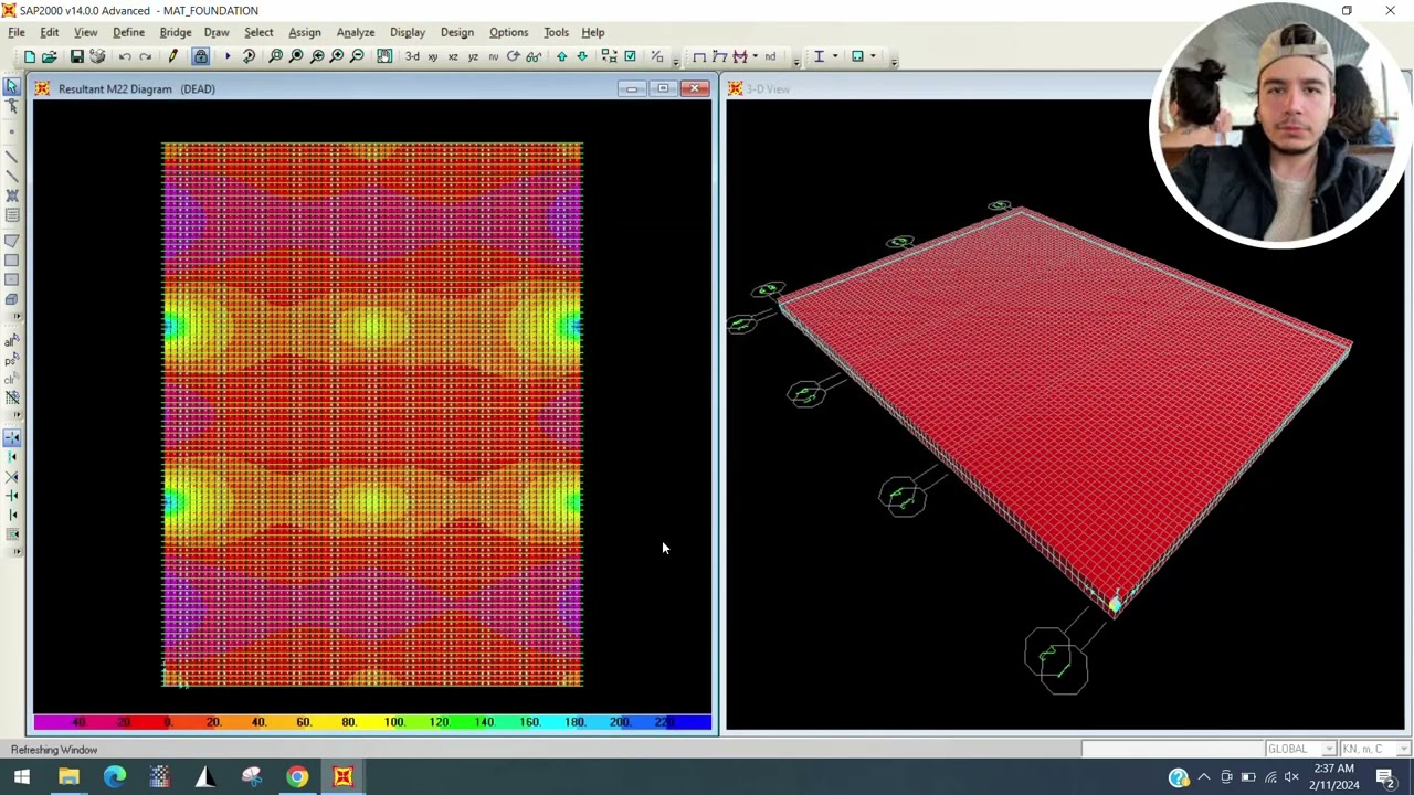 SAP2000 RC RAFT MAT FOUNDATION ANALYSIS AND DESIGN EX1 PART1