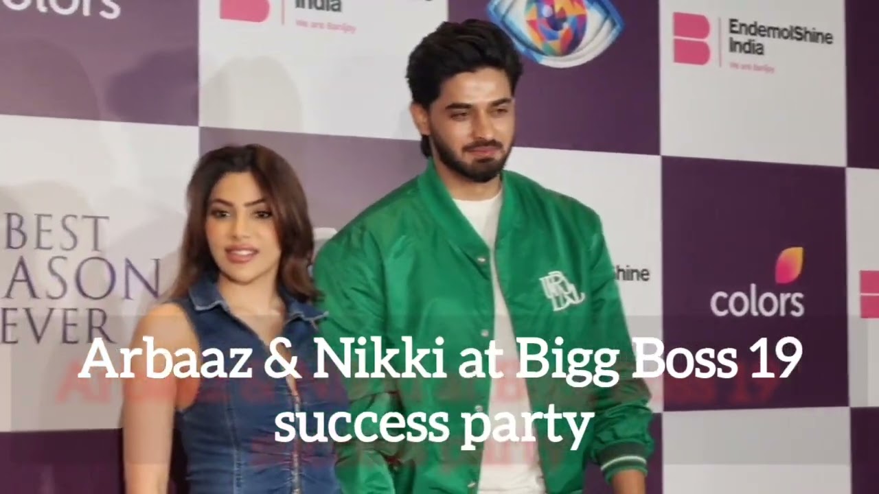 Nikki Tamboli & Arbaaz Patel at Bigg Boss 19 Success party 