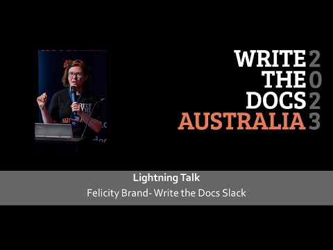 Lightning Talk - Write the Docs Slack 2023