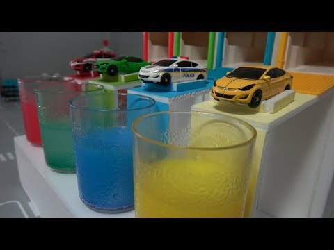 헬로카봇 카들이 색깔웅덩이에 빠지다 장난감놀이  Hello Carbot Car fall into a puddle of color Toys Play