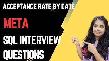 Meta SQL Interview Question| Acceptance Rate by Date #dataanalytics #dataengineering #sql #meta