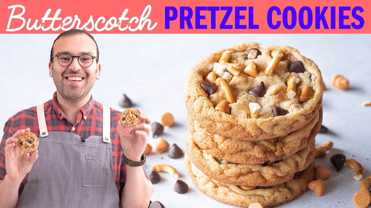 Easy Butterscotch Pretzel Cookies - The Scran Line