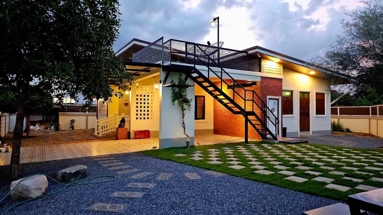 🏡บ้านมือสองวิวบึง มีชั้นดาดฟ้านั่งเล่นชมพระอาทิตย์ตก บรรยากาศดี มีความเป็นส่วนตัว  