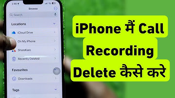 How To Delete Call Recording in iPhone || iPhone Me Call Recording Kaise Delete Kare