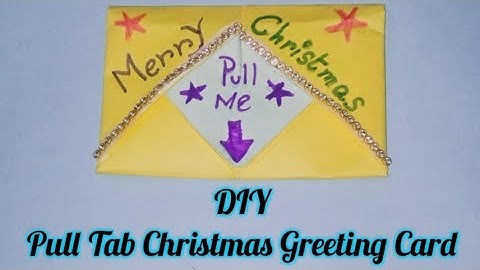 DIY Christmas Greeting Card | Pull Tab Christmas Card | Easy And quick Card | Crafts & Creation