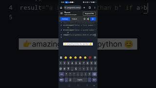 fun with a short hand if else😀 #coding #python #shorthand if else#programming
