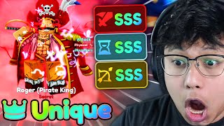 UNIQUE SHINY ROGER (PIRATE KING) SSS MAX STATS SHOWCASE - Anime Adventures