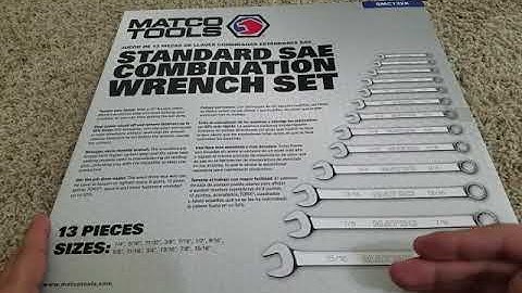 Matco SMC132K / SMCM152K Combination Wrench Set Unboxing