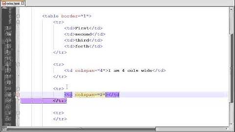 HTML - 7 - Rowspan and Colspan Demo