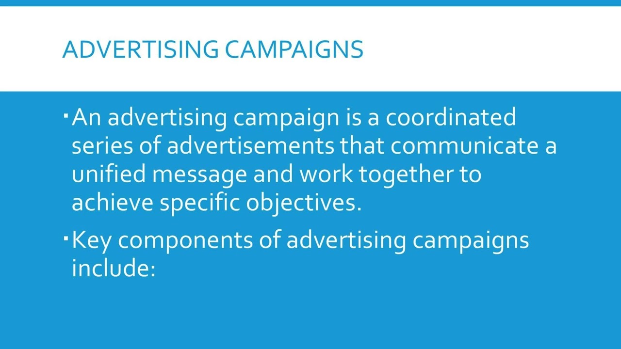MA JMC - Sem3.Advertising and Public Relations.Unit 2 - Advertising Objectives Advertising Compaigns