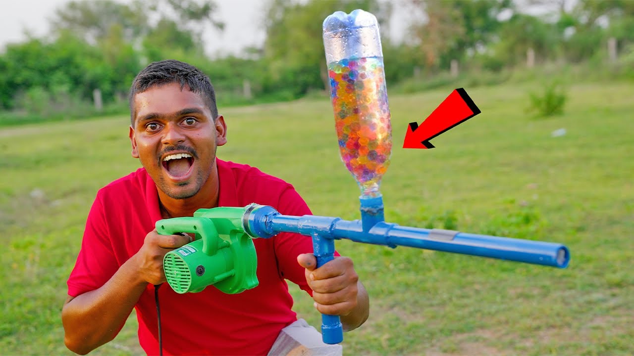 How To Make An Orbeez Gun 🔥🔥 Orbeez Balls ని కాల్చే తుపాకీ తయారు చేసాము...😲😲 Telugu Experiments