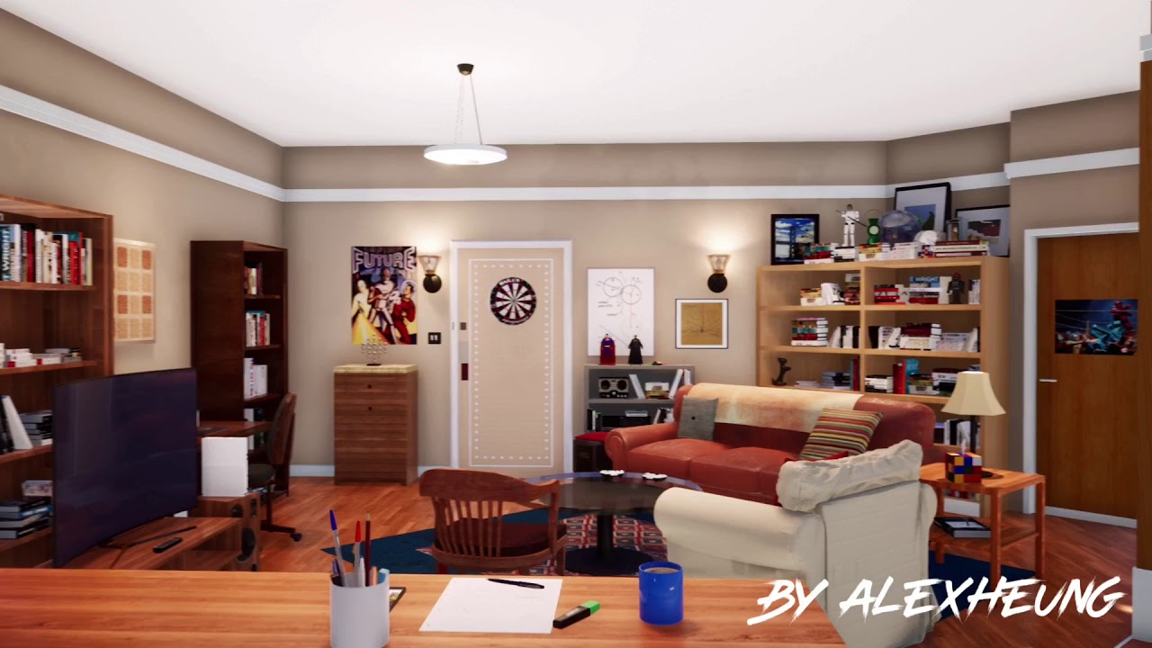 The Big Bang theory Apartment 4A rendering YouTube