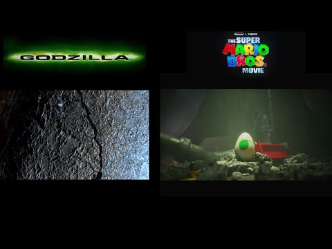 Super Mario Movie/Godzilla 1998 Post Credit Scene Side By Side