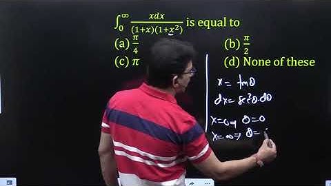 ∫_0^∞▒xdx/((1+x)(1+x^2)) is equal to ... 👇 | NIMCET | Impetus Gurukul
