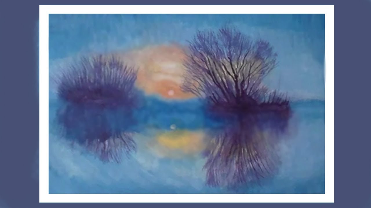 Как рисовать туман гуашью