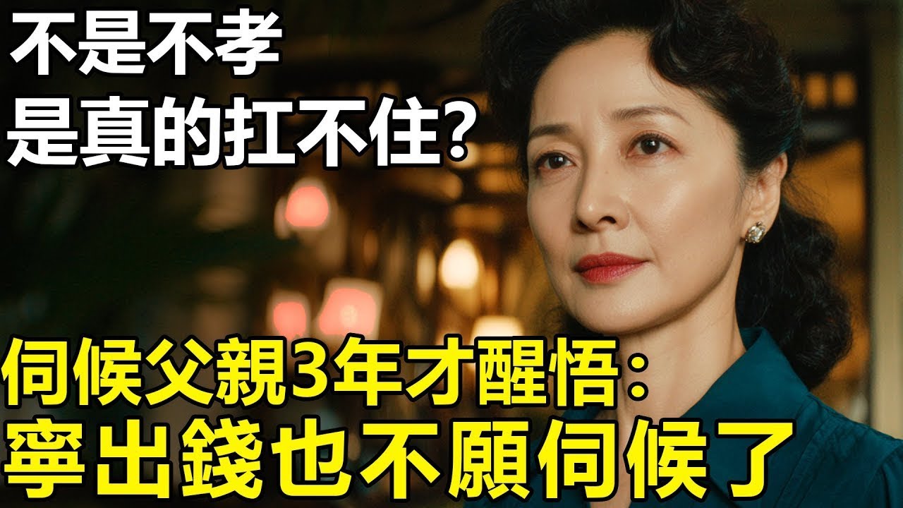 出錢也好過獨自服侍老人？我60歲伺候了父親3年才醒悟：不是不孝，是真的扛不住！【養老 情感 生活 幸福生活】